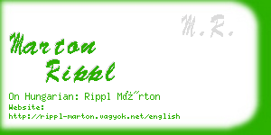marton rippl business card